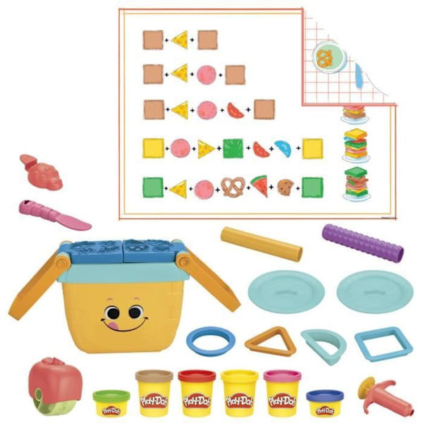 Play-Doh, picnic figurer, Playdough førskolelegetøj Flerfärgad