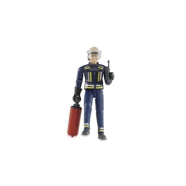 BRUDER palomiesfiguuri kypärällä, hanskoilla ja tarvikkeilla - 10,7 cm