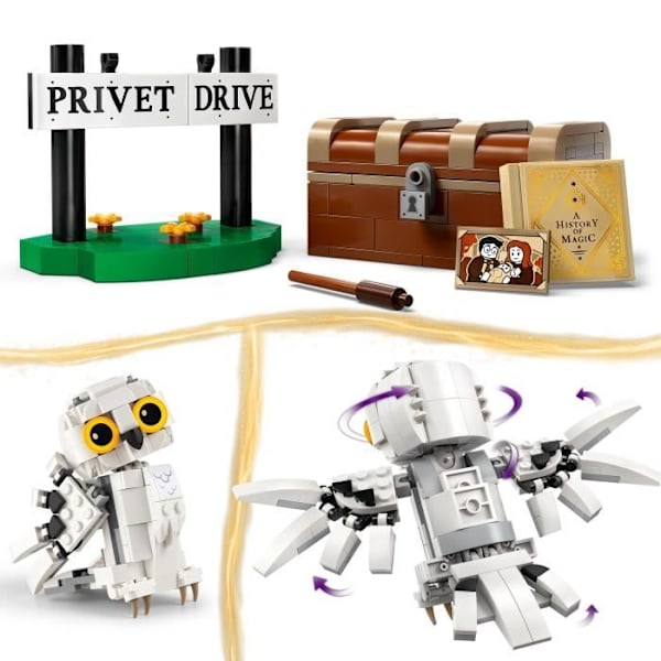 LEGO Harry Potter 76425 Hedwig på 4 Liguster Drive, Byggleksak för barn Vit