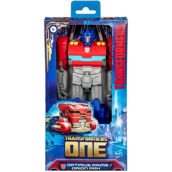 Figurine Transformers - Hasbro - Optimus Prime - Konvertering 2-i-1 - 28 cm - Från 6 år RotUtflykt, Enfärgad Utflykt Solider
