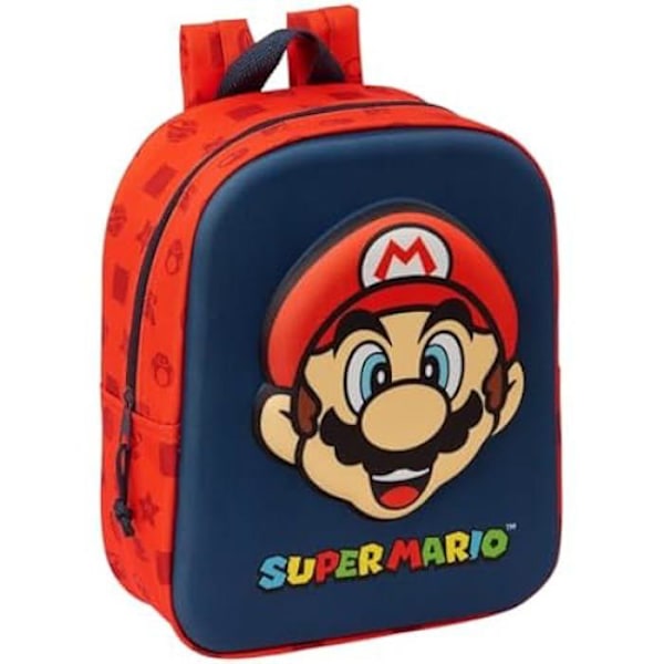 Rygsæk - SAFTA - SUPER MARIO 3D - Tilpasselig til vogn - Let at rengøre - Til børn