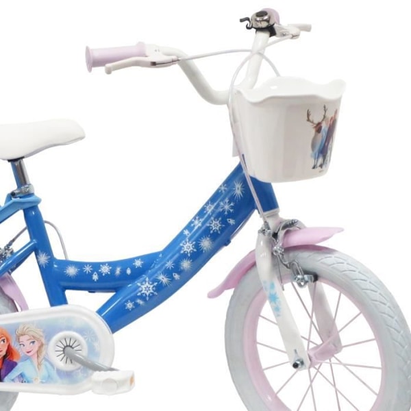 Barncykel 14" - FROZEN - Den Snow Queen - Blå - 4 till 6 år - 14 tum Blå