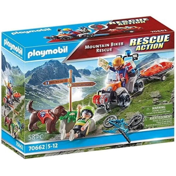 PLAYMOBIL RESCUE ACTION MOUNTAIN BIKER RESCUE (70662)