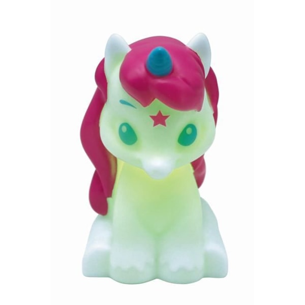 3D natlys med farvevariation Unicorn design Ca. 13 cm