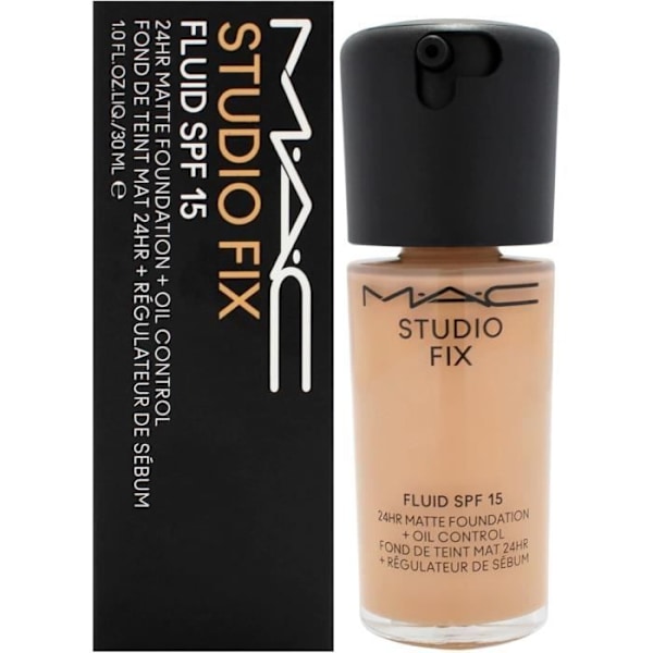 Fond de teint MAC Studio Fix Fluid SPF 15 24Hr Matte Foundation Plus Oil Control - NC37 - 1 oz Tranbär