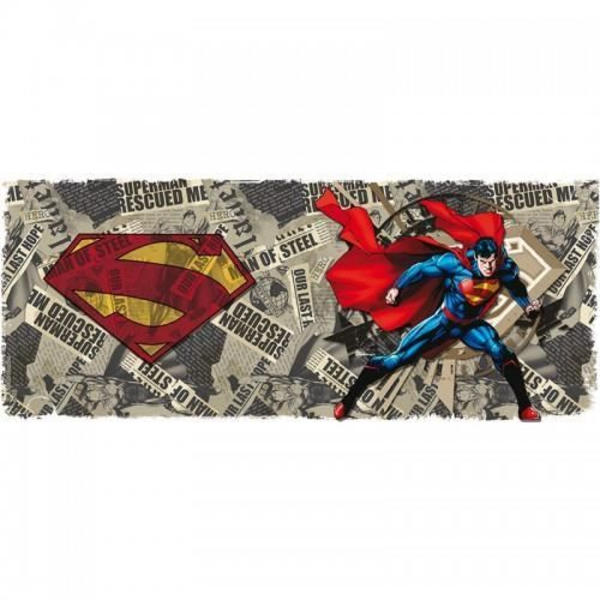 DC COMICS mugg - Superman & logotyp - 460 ml - Högkvalitativt porslin - Tål diskmaskin Vitt och rött