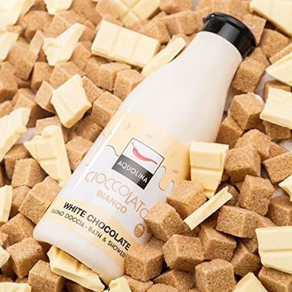 Duschgel - AQUOLINA - Hvid chokolade - 500 ml - Cremet tekstur - Blød duft