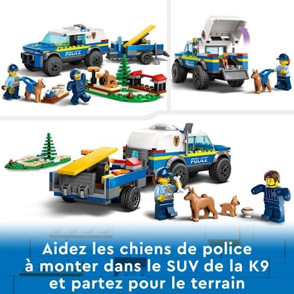 LEGO® City Police 60369 poliisikoiran koulutusleluauto perävaunulla Vit