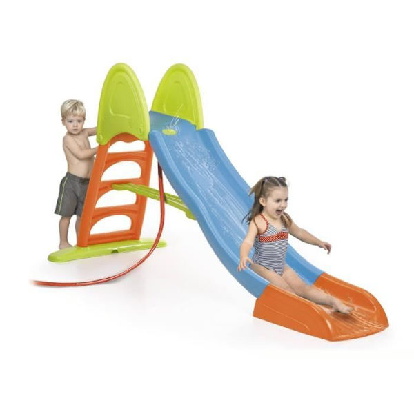 Vattenrutschbana - FEBER - The Super Mega - 238 cm - Blandat - Från 3 år Blå, orange och grön