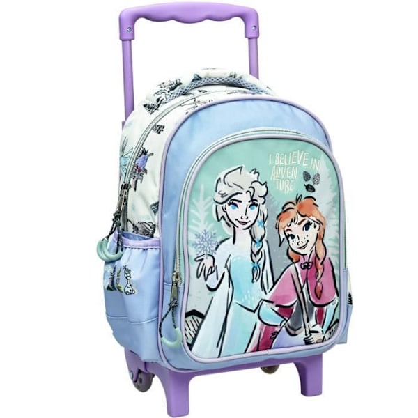 Pyörällinen reppu - FROZEN - Pakastettu - 30 CM - 2 lokeroa - Lastentarha