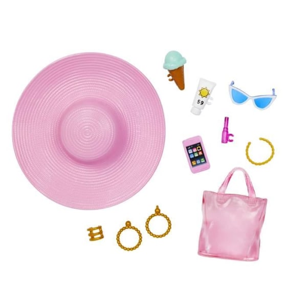 Barbie®-Barbie® Beach-blondi nukke uimapuvussa ja tarvikkeissa HPL73