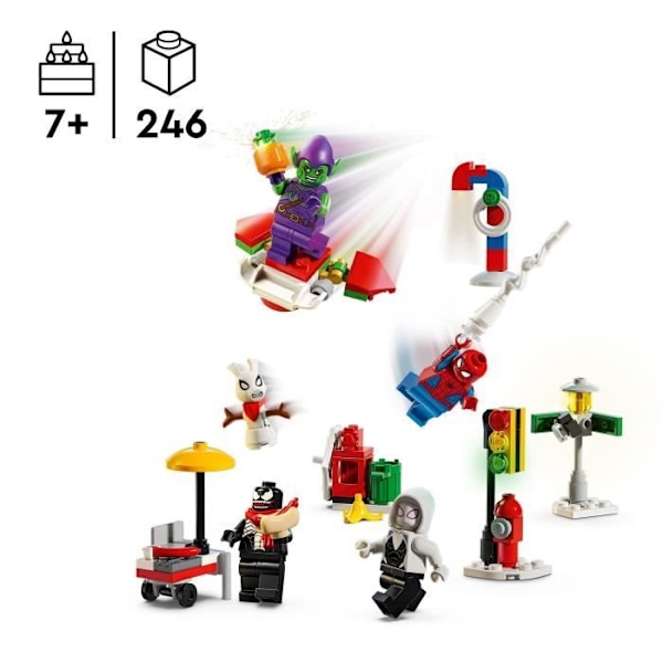 LEGO® Marvel 76293 Spider-Man Adventin kalenteri 2024 – juhlalahja lapsille Flerfärgad