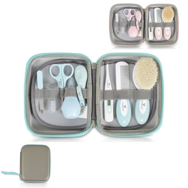 Cangaroo Baby Care Kit M1419 Rejsetui 9 dele Sutteklud termometer [Blå] Blå