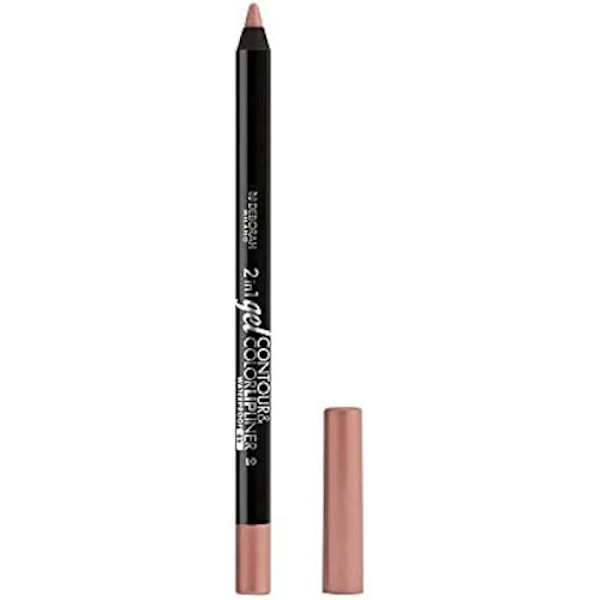 2 i 1 läpppenna - DEBORAH - N°1 Nude Rose - Vattentät - Långvarig - Gelstruktur naken rosa