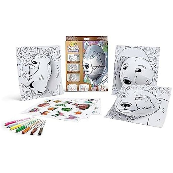 3D Activity Kit - CRAYOLA - POPS - Väritys ja 3D-luominen - Luontoaihe Flerfärgad