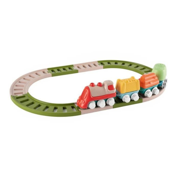 Lapsille suunnattu junarata - CHICCO - Eco+ - 2 konfiguraatiota - Kierrätetty muovi - 18 osaa