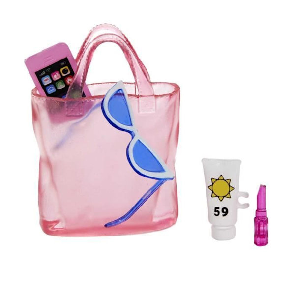 Barbie®-Barbie® Beach-Blonde dukke i badedragt og tilbehør HPL73 Flerfärgad