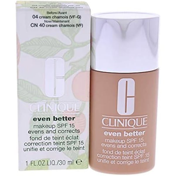 Foundation - Clinique - Even Better MakeUp SPF 15 - 30Ml - Tint 04 Cream Chamois - Beige 04 Grädde sämskskinn