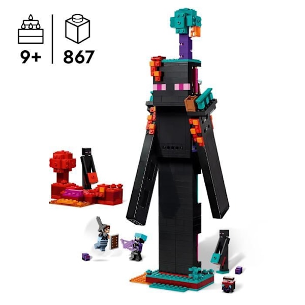 LEGO Minecraft 21279 Enderman Torn - Byggsattslek för pojkar från 9 år Flerfärgad