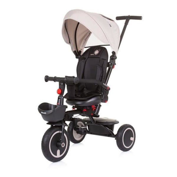 Quick Fold 2 i 1 sammenklappelig trehjulet cykel - CHIPOLINO - vendbart sæde - PU hjul - Beige Beige