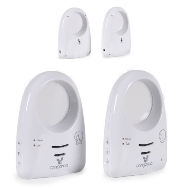 Cangaroo Harmony babyalarm, to-vejs kommunikation, volumenkontrol [Hvid]