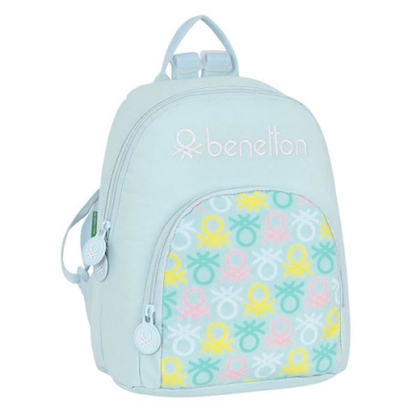 Børnerygsæk - Benetton - Fantasy Mini - Celeste - 25 x 30 x 13 cm - Polyester 300D Himmelsk