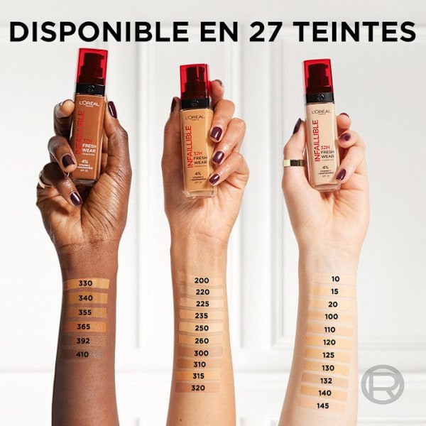 L'OREAL PARIS Infallible Foundation - Pitkäkestoinen 32h - Pellava 100 GULDEN UNDERTON