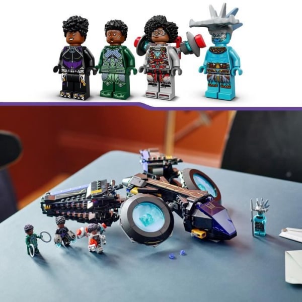 LEGO Marvel 76211 Shuri's Sunbird, Leksaksskepp, Black Panther-minifigurer, Superhjältar