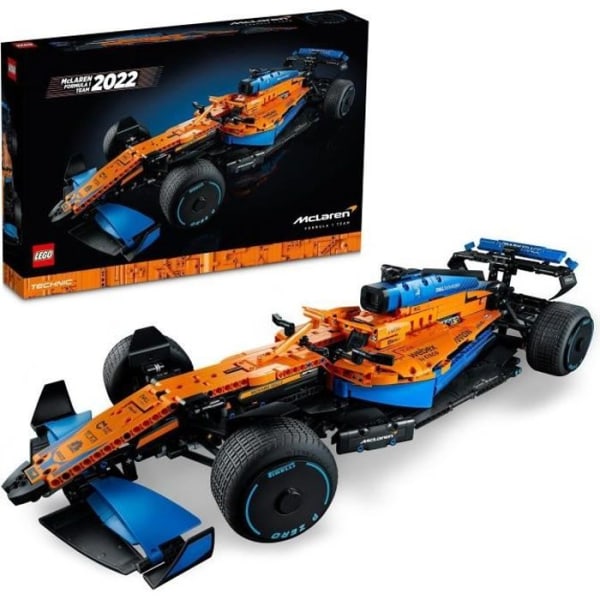 LEGO® 42141 Technic 2022 McLaren Formel 1 racerbil, F1 skalenlig modellbyggsats, modellsats för vuxna