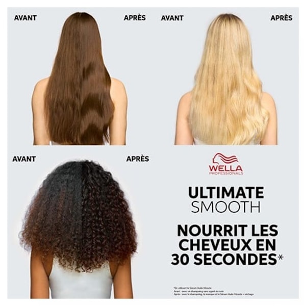 Shampoo - Wella - Ultimate Smooth - 250ml - Kuivat hiukset - Ravitseva