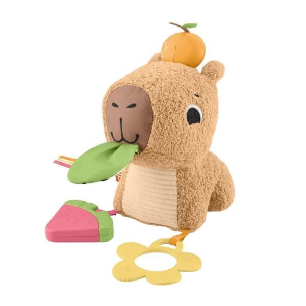 Fisher-Price-Mon Capybara Cuddles-Pehmolelu, Purulelu ja Tärisevä Lelut - Alkaen 3 kuukautta - HYR54 kastanj
