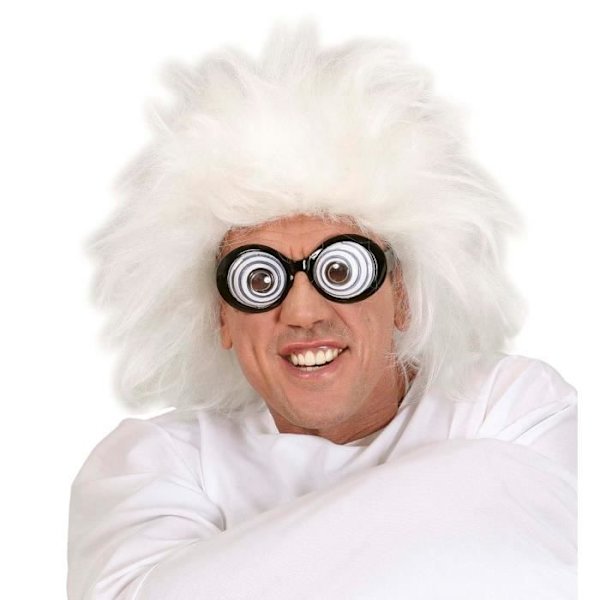 Mad Scientist Peruk - WIDMANN - Herr - Vit - Kostymaccessoar Vit