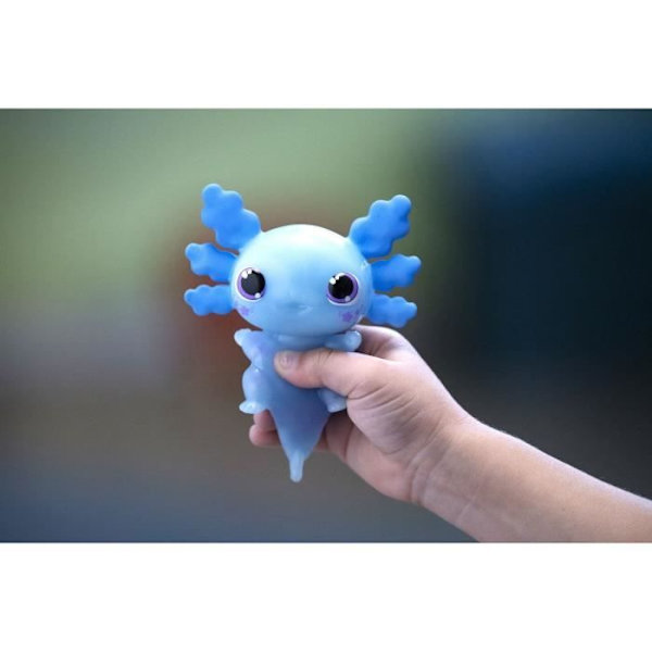 Interaktivt djur - GOLIATH - Animagic Let's Glo Axolotl Blue - Lätt och taktil funktion från 4 år Blå