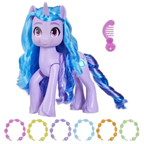 Interaktiv leksak - HASBRO - My Little Pony Izzy Moonbow - Ljud och ljuseffekter - Tillbehör ingår Rosa lila