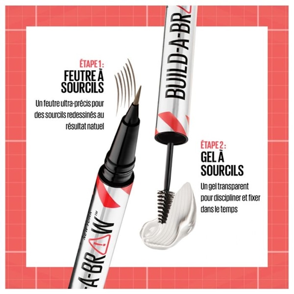 Maybelline New York Build-a-Brow 2-in-1 Brow Pen and Gel Soft Brown Mjuk brun