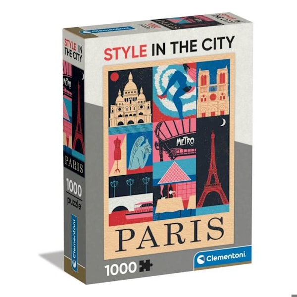 Kompakti 1000 palan palapeli: Style in the City - Pariisi