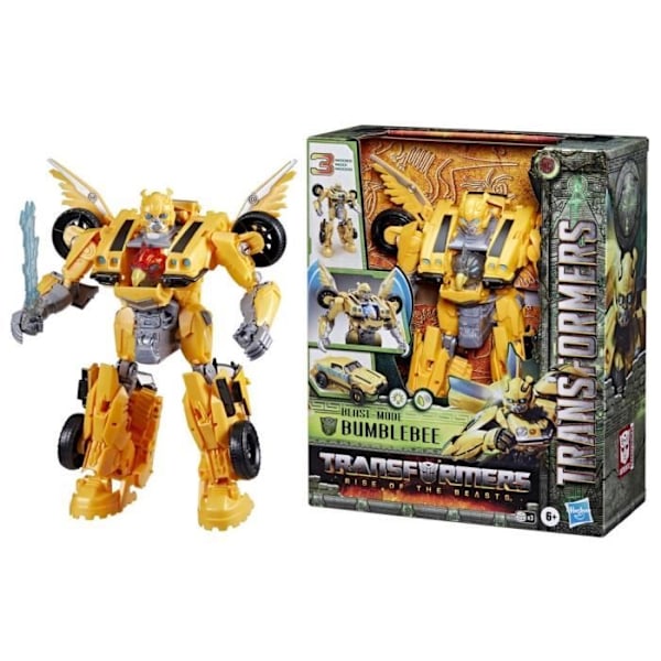 Transformers: Rise of the Beasts, 10-tommers Beast-Mode humlebifigur med lys og lyde, 6 år og opefter Flerfärgad