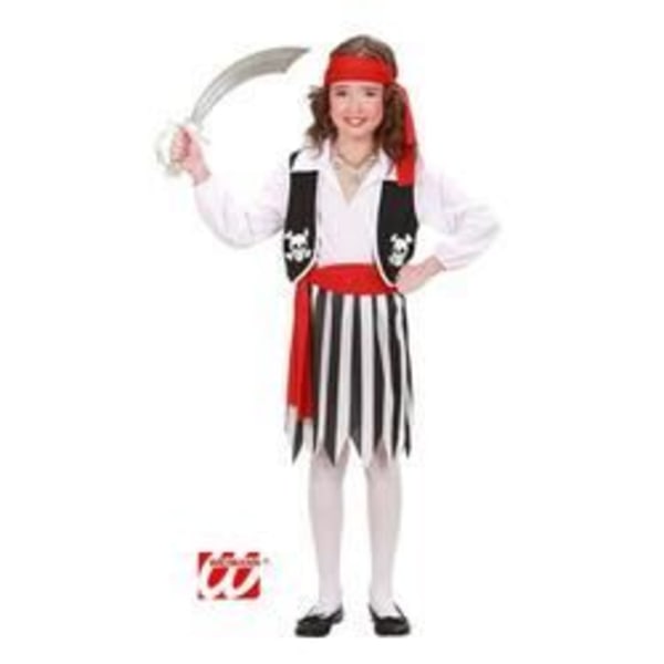 Sød piratkostume 5/7 år punainen ja valkoinen