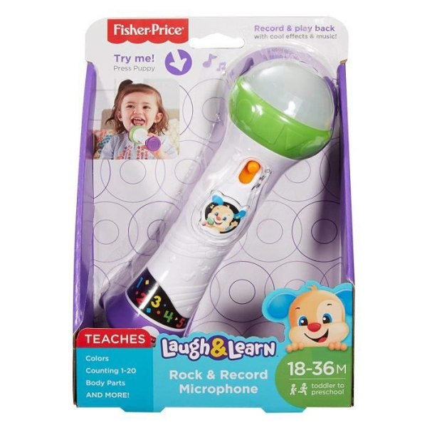 Musikleksak - Mattel - FISHER MICROFONO BABY ROCK - Leksaksmikrofon - Flerfärgad - Batteri Flerfärgad