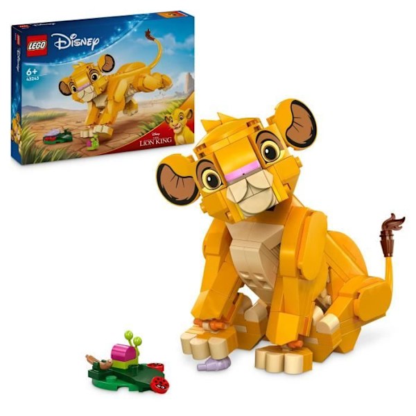 LEGO® Disney 43243 Simba, Løvernes Konges Baby, byggelegetøj, gaveidé Gul
