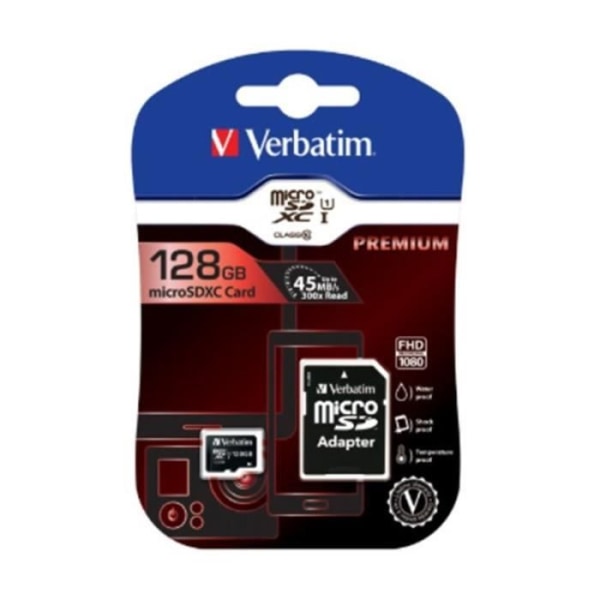 Micro SD-kort - Verbatim - 128GB - Svart
