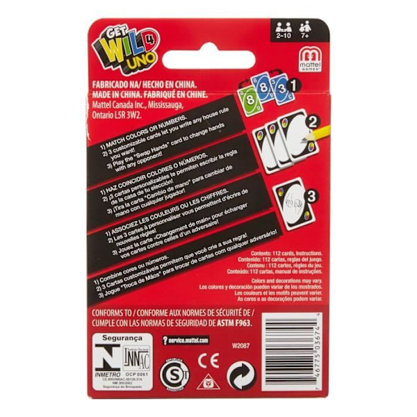 Mattel Games - Uno - Familiekortspil - fra 7 år og opefter W2087 Grön