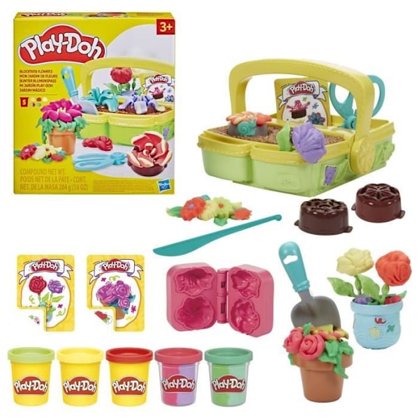 Play-Doh Min have af blomster, sæt med modelleringslugt inspireret af havearbejde og natur, kreative aktiviteter for børn, fra 3 år. Flerfärgad