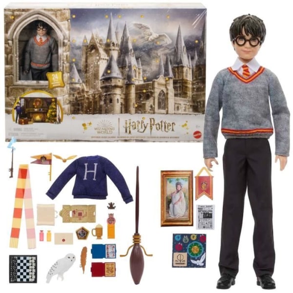 Harry Potter Adventskalender Harry docka + accessoarer dekorationer kläder bakgrund 25 objekt