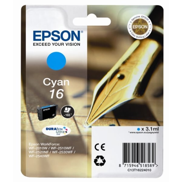 Epson T1622 reservoarpenna bläckpatron Cyan