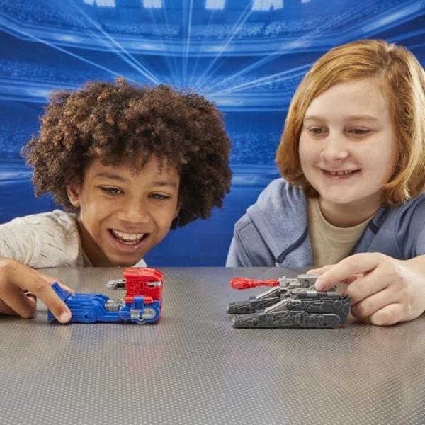 Paket med 2 Optimus Prime (Orion Pax) och Megatron (D-16) 11 cm figurer, leksaker från 6 år, Transformers One Robot Battlers Flerfärgad