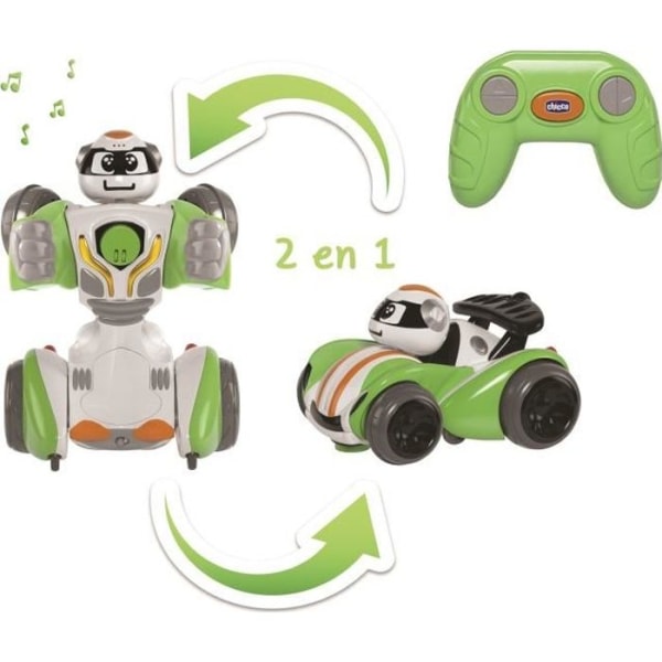 CHICCO Robochicco 2 in 1 muunnettavissa radio-ohjattu auto - Ääni- ja valotehosteet
