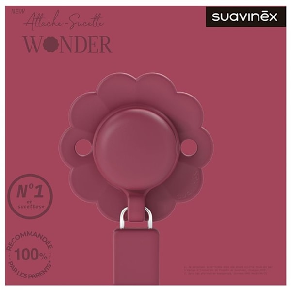 -Suavinex Attache Sucette Silicone Wonder (Model: Magenta)