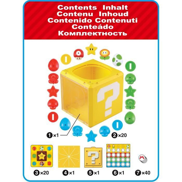 Super Mario Kysymyslohkopeli - Super Mario - EPOCH GAMES Flerfärgad