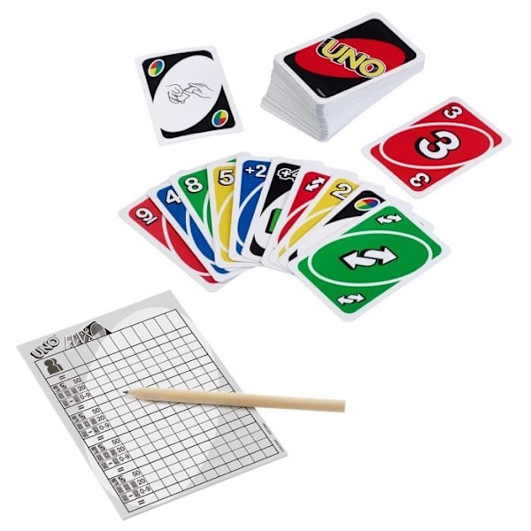Mattel Games - Uno Deluxe - Perhekorttipeli - 7-vuotiaat ja sitä vanhemmat K0888 -